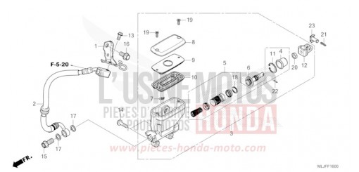 REAR BRAKE MASTER CYLINDER GL1800BDS de 2025